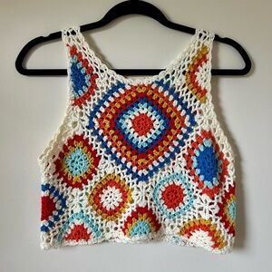 Altar’d State Crochet Crop Top - S
